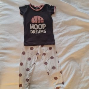 Kickee Pants pajamas -pants and tee size 2T